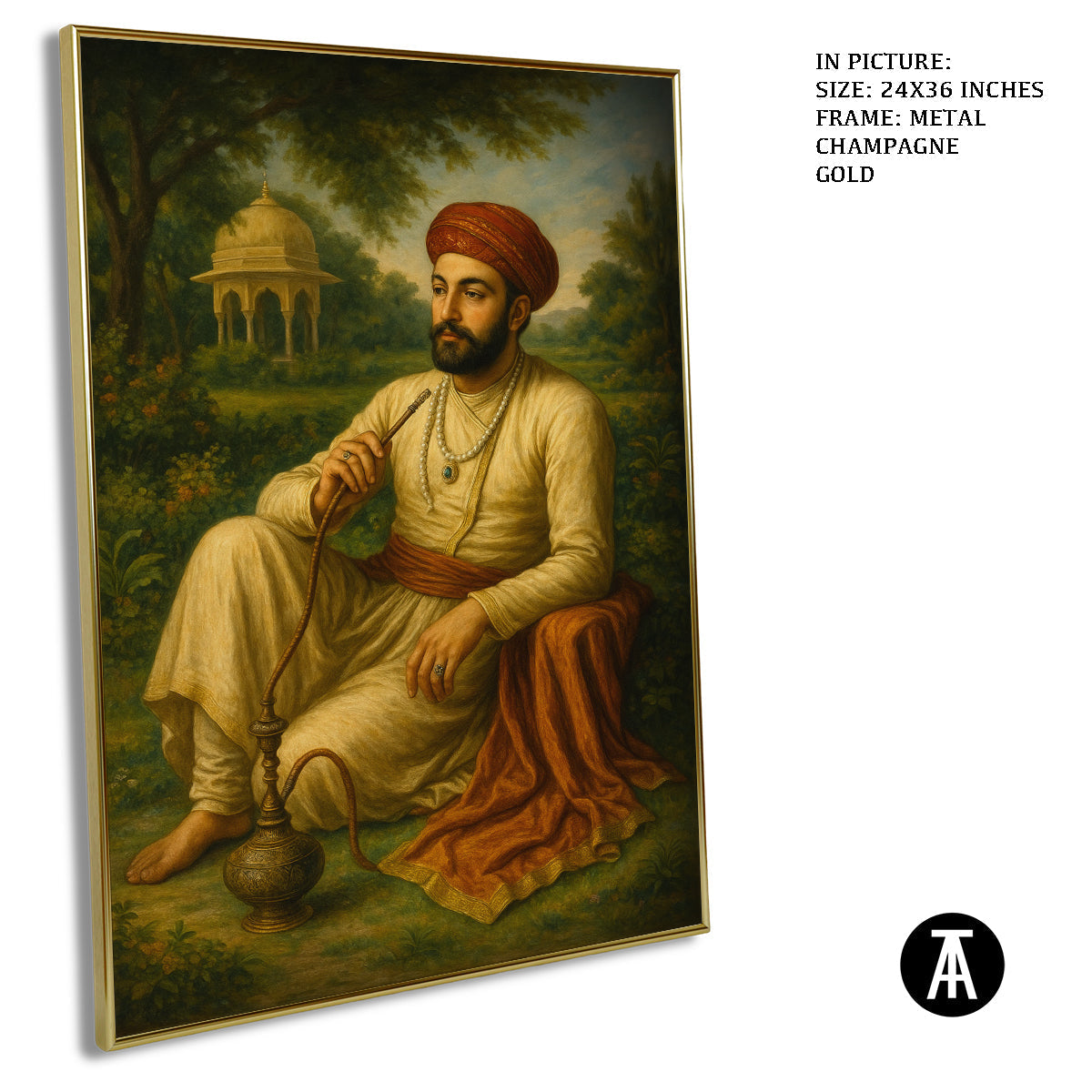 Artwork in Metal Champagne Gold Frame