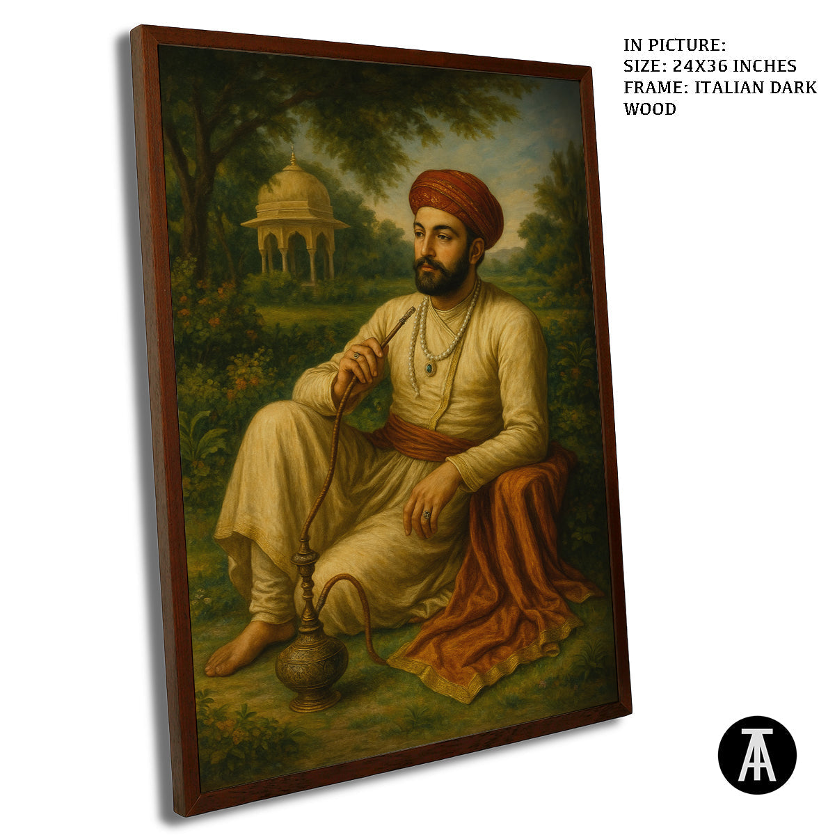 Artwork in Dark Wood Frame