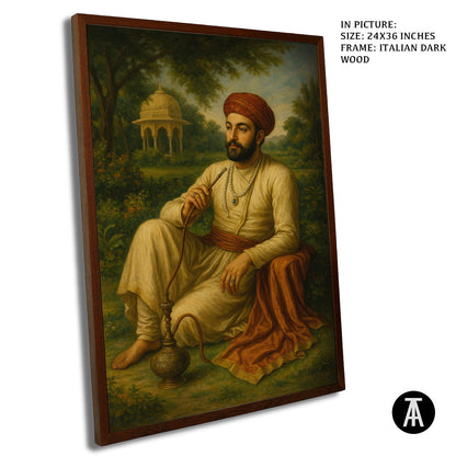 Artwork in Dark Wood Frame