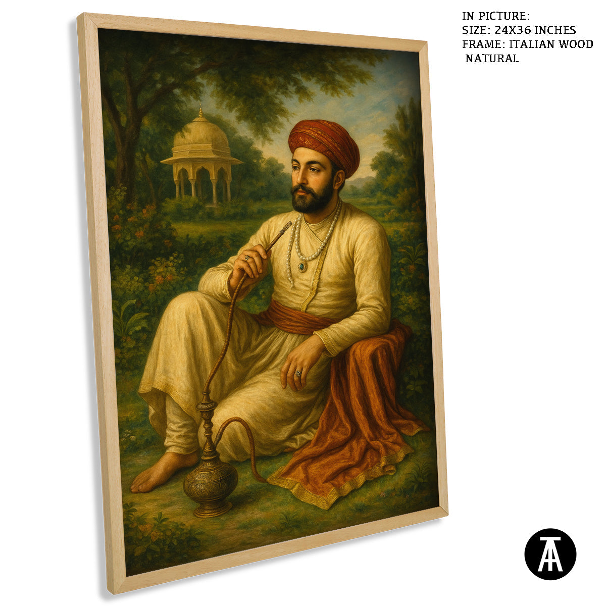 Artwork in Natural Wood Frame