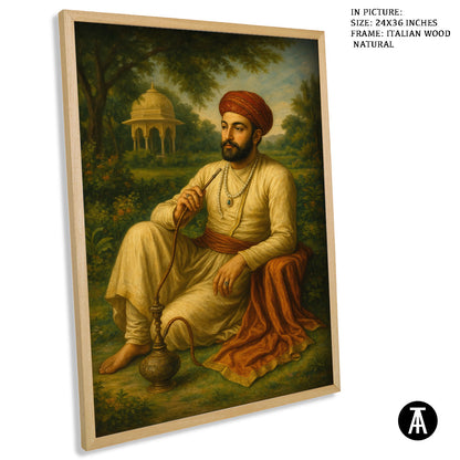 Artwork in Natural Wood Frame