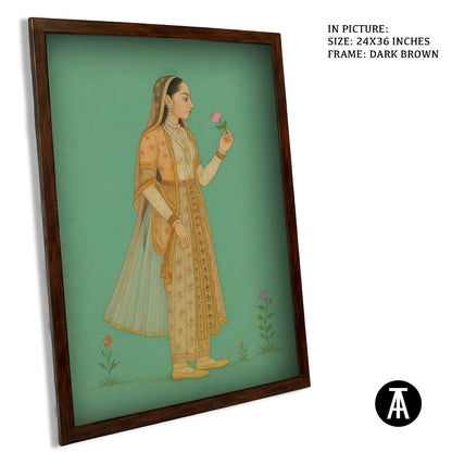 Artwork in Dark Brown Frame
