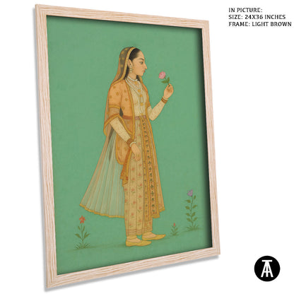 Artwork in Light Brown Frame