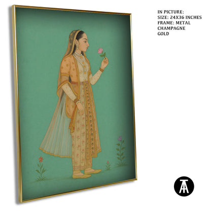 Artwork in Metal Champagne Gold Frame