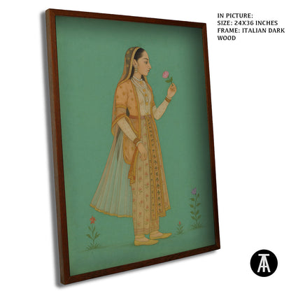 Artwork in Dark Wood Frame