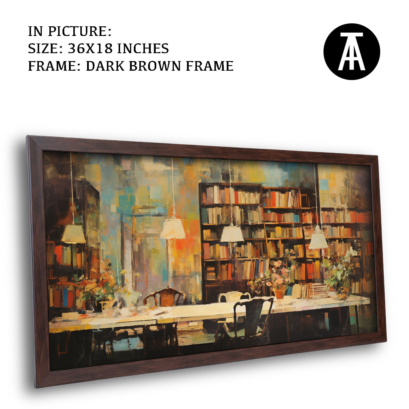 Artwork in Metal Champagne Gold Frame