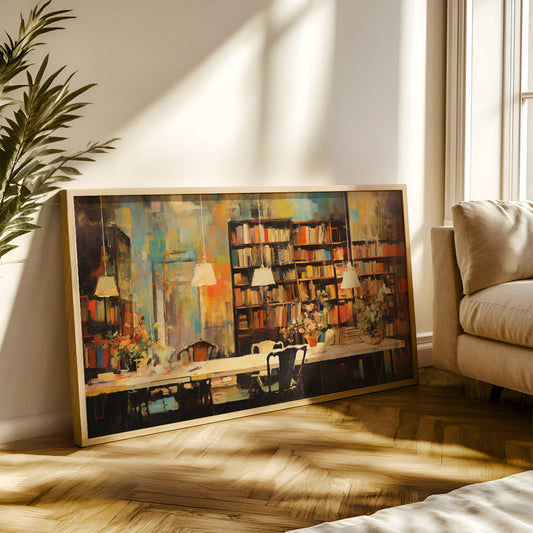 Modern Art Painting in a Lifestyle Setting