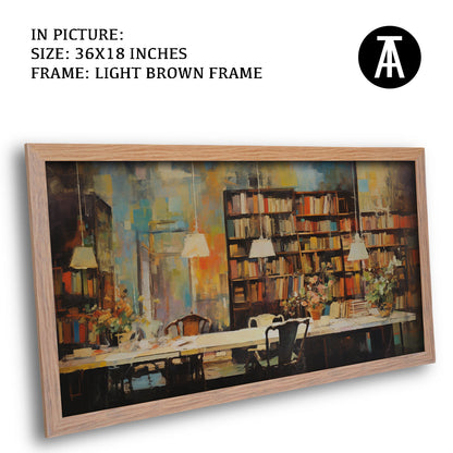 Artwork in Dark Brown Frame