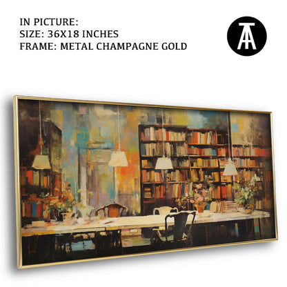 Artwork in Light Brown Frame