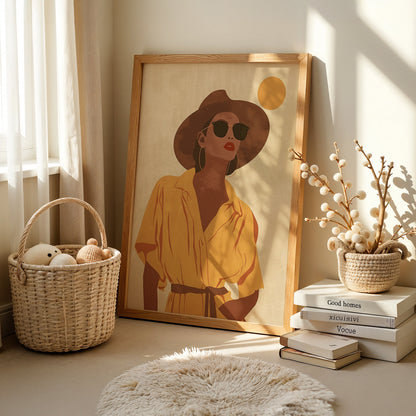 Boho Art Painting in a Lifestyle Setting