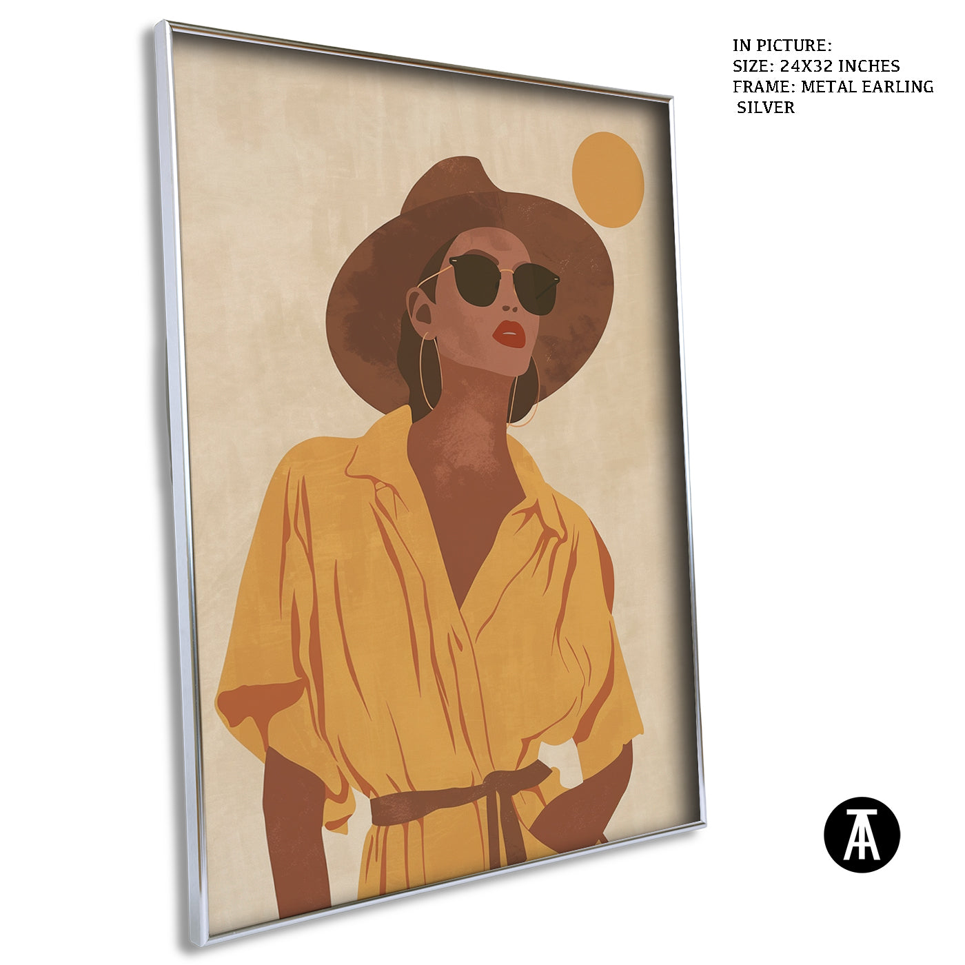 Artwork in Metal Earling Silver Frame