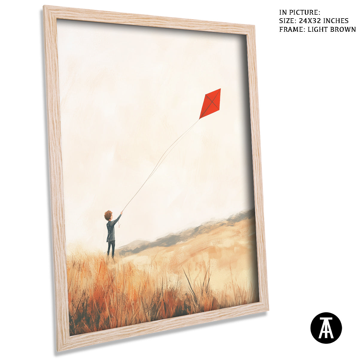Artwork in Dark Brown Frame