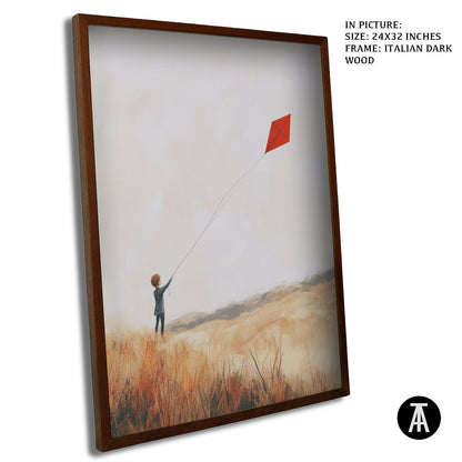 Artwork in Dark Wood Frame