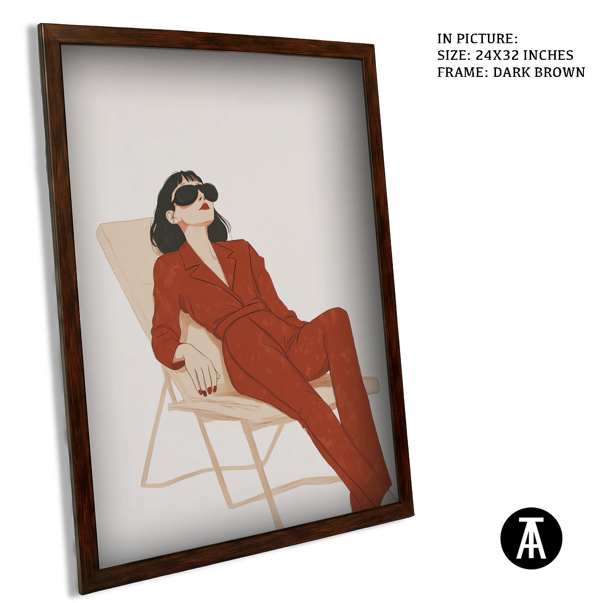 Artwork in Metal Champagne Gold Frame
