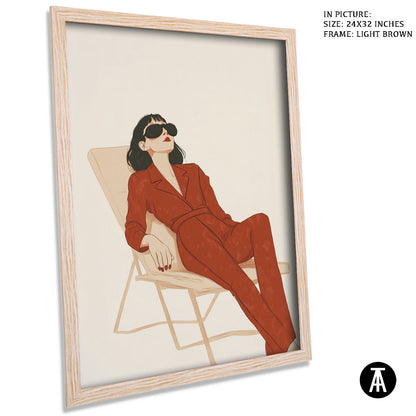 Artwork in Dark Brown Frame