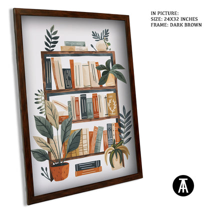 Artwork in Dark Brown Frame