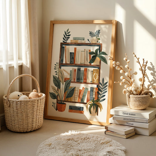 Boho Art Painting in a Lifestyle Setting