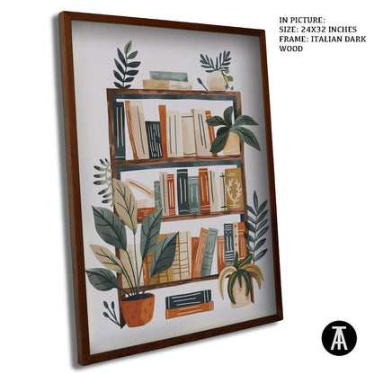 Artwork in Dark Wood Frame