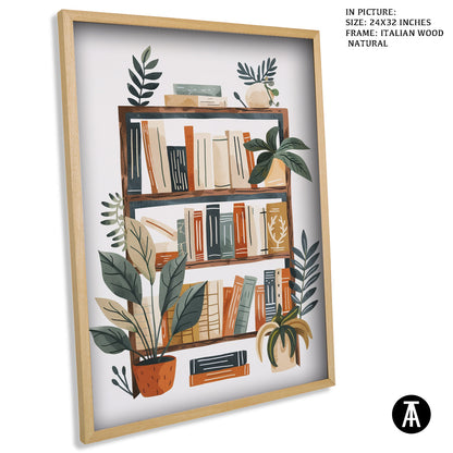 Artwork in Natural Wood Frame