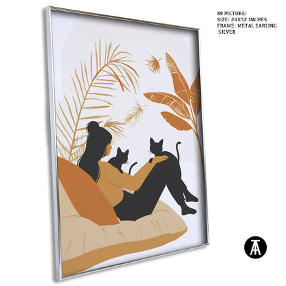 Artwork in Metal Earling Silver Frame