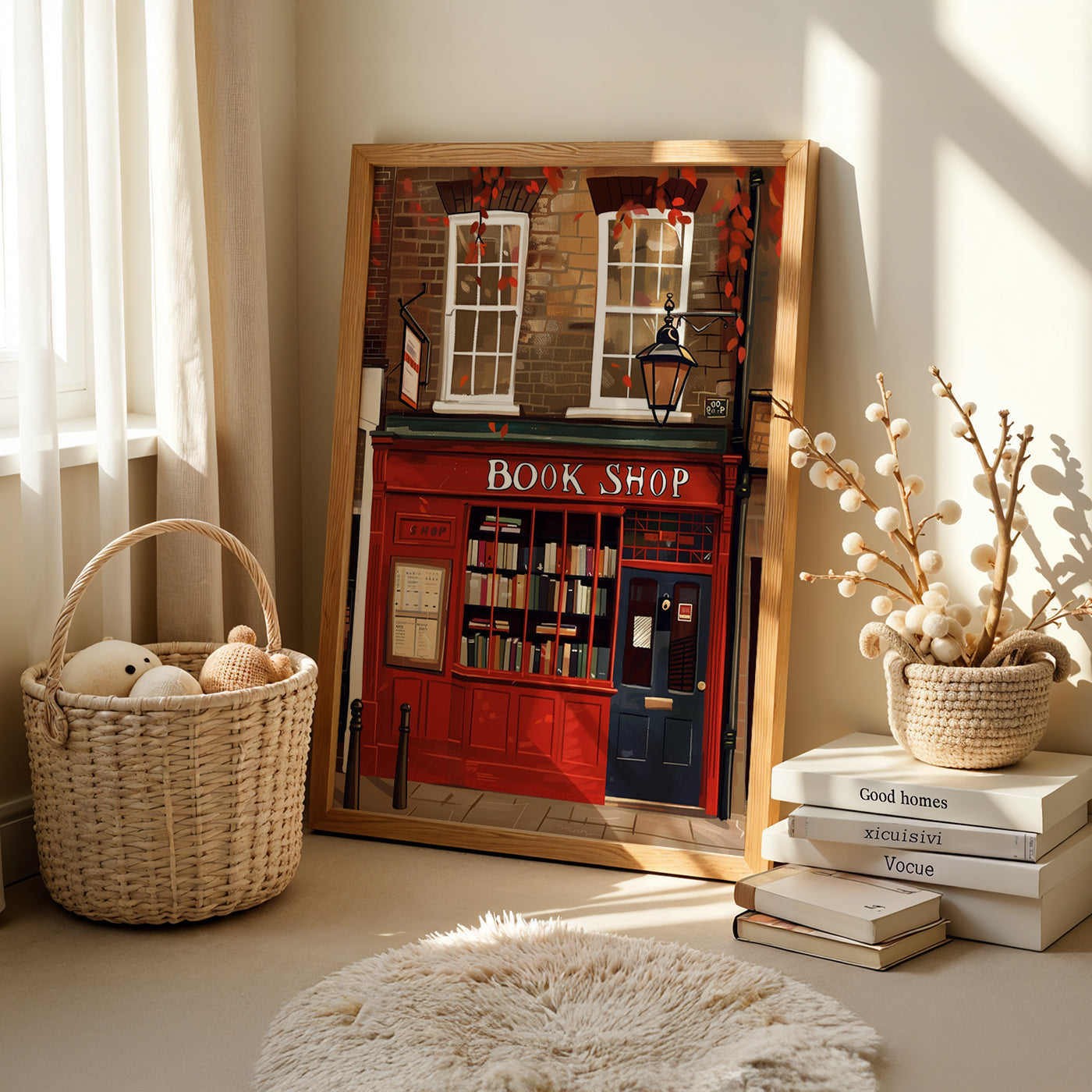 Boho Art Painting in a Lifestyle Setting