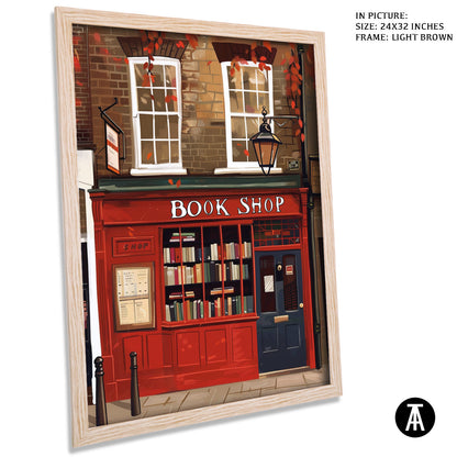 Artwork in Light Brown Frame