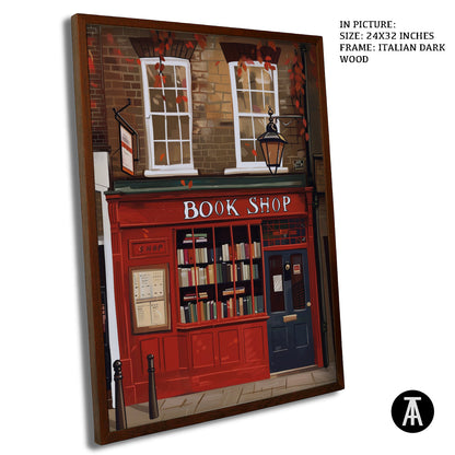 Artwork in Dark Wood Frame