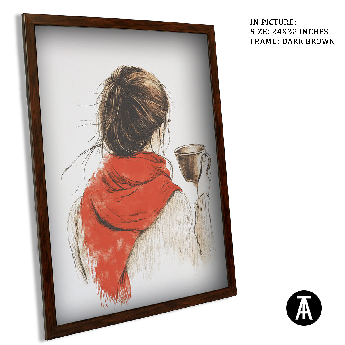Artwork in Metal Champagne Gold Frame