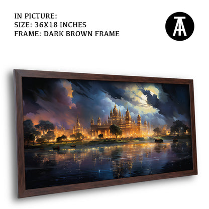Artwork in Metal Champagne Gold Frame