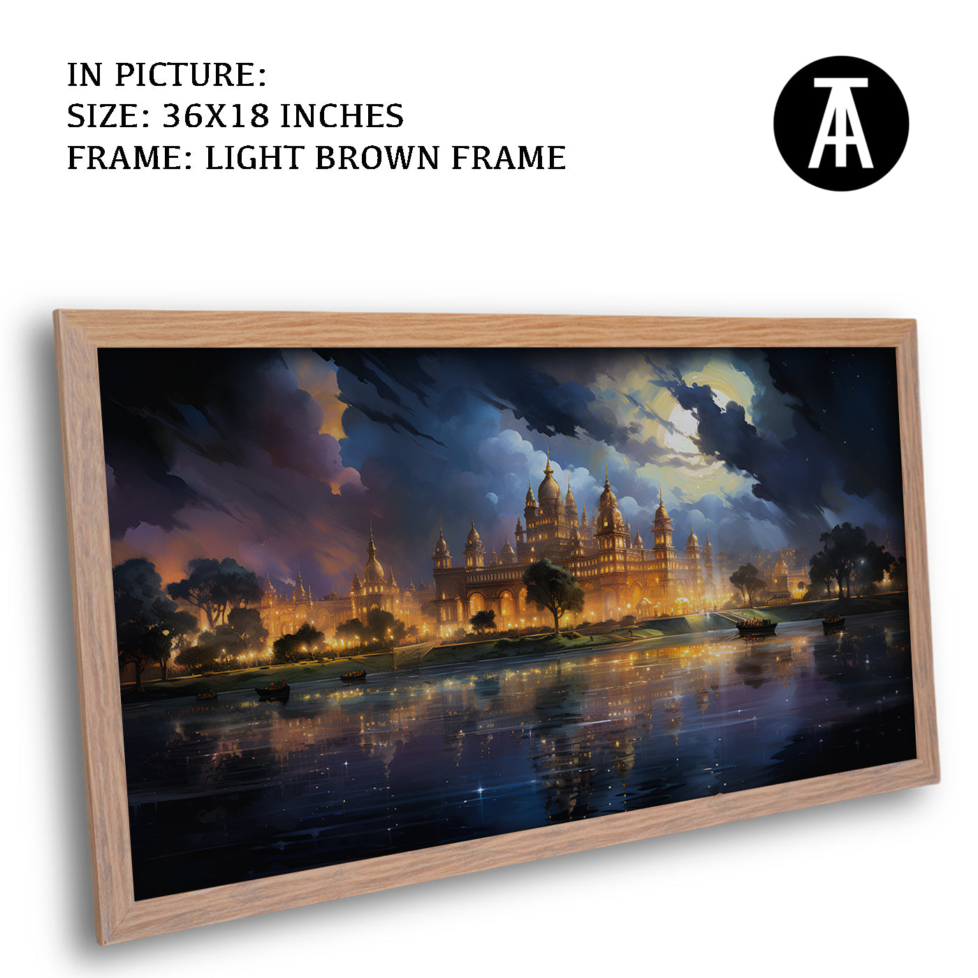 Artwork in Dark Brown Frame