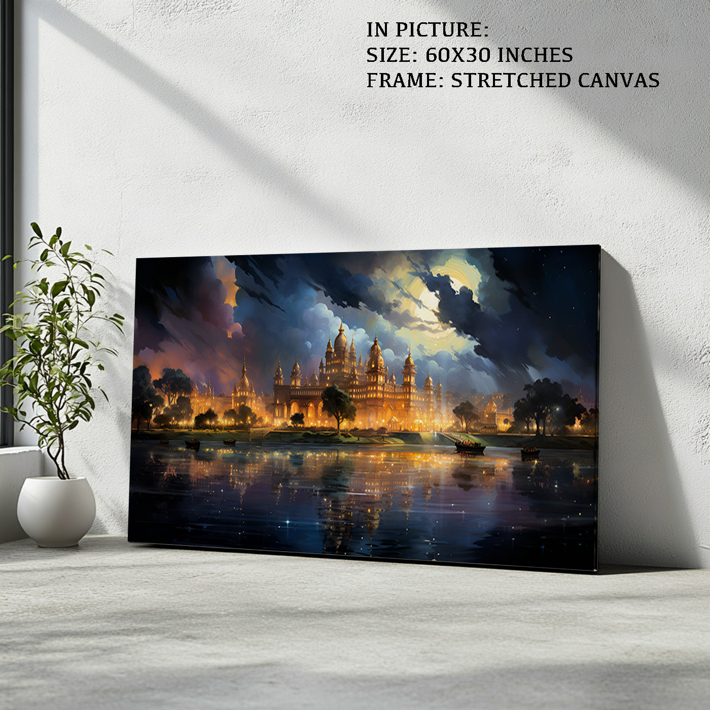 Artwork in Natural Wood Frame