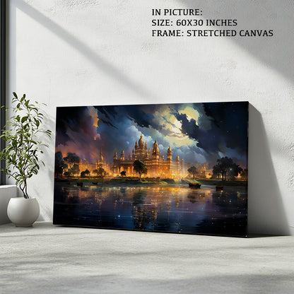 Artwork in Natural Wood Frame