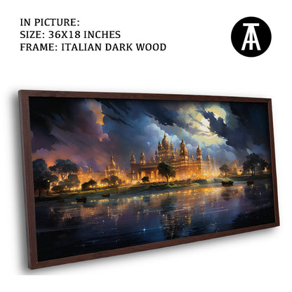 Artwork in Dark Wood Frame
