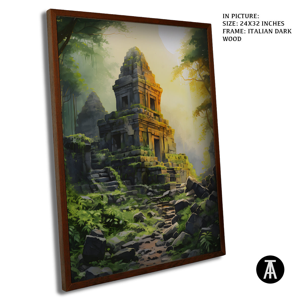 Sample Artwork in Italian Wood Framing Dark