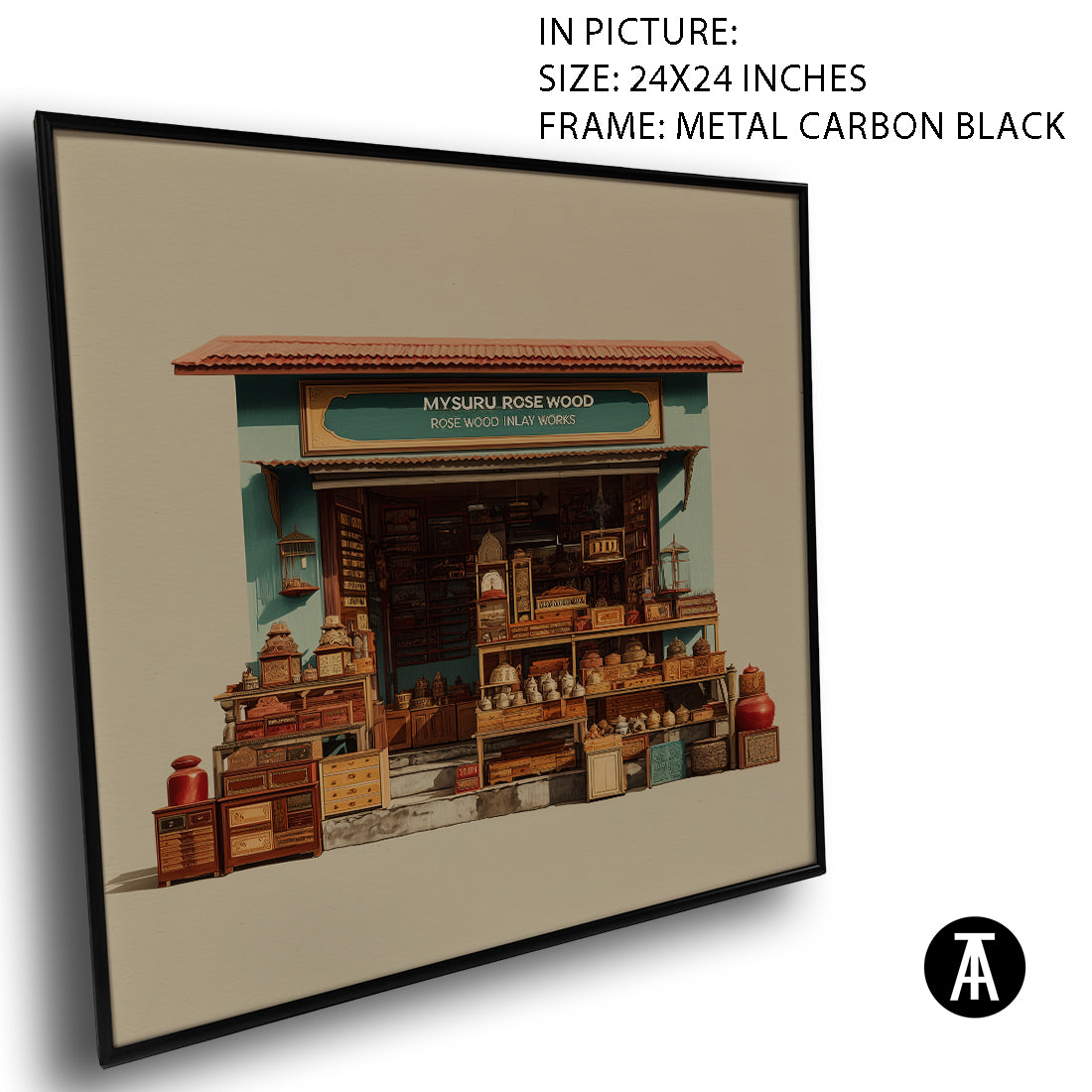 Artwork in Carbon Black Meta Frame