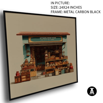 Artwork in Carbon Black Meta Frame