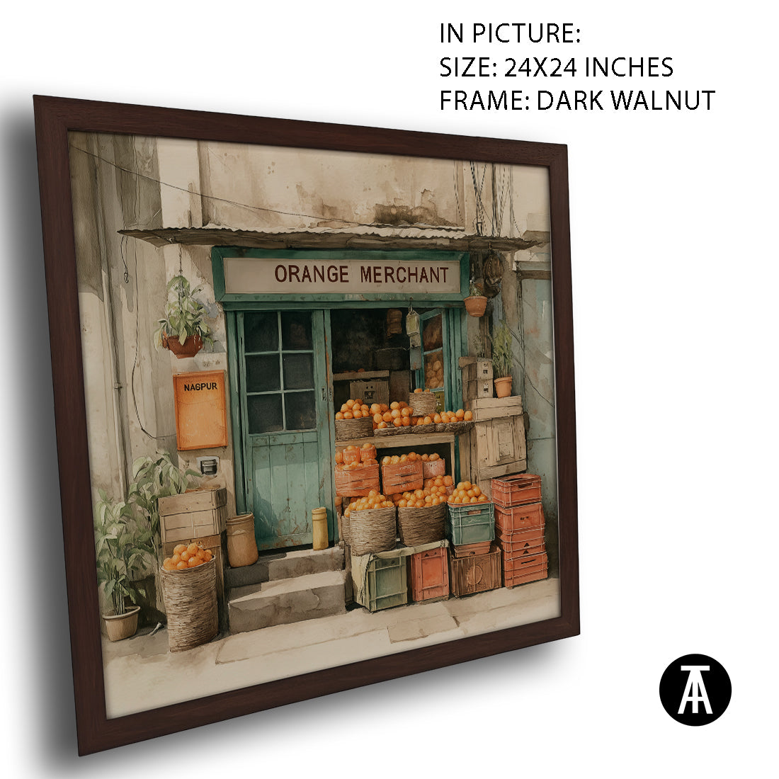 Artwork in Dark Walnut Frame