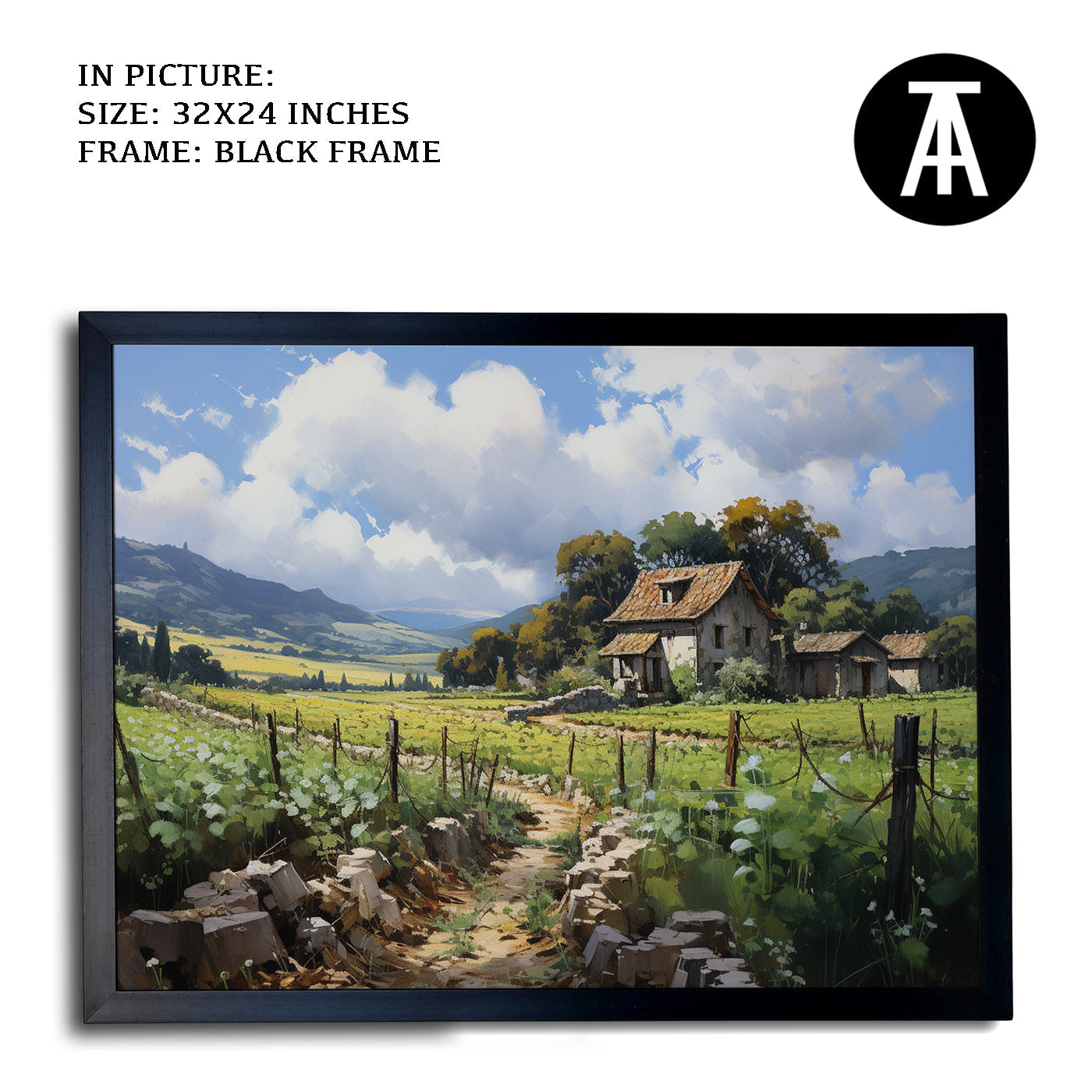 Artwork in Metal Earling Silver Frame
