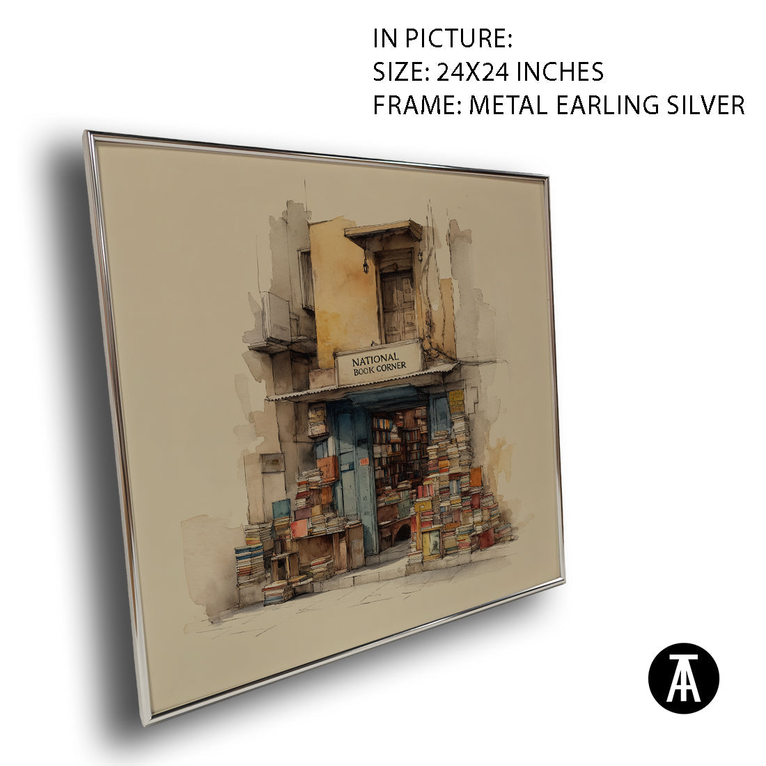 Artwork in Metal Earling Silver Frame