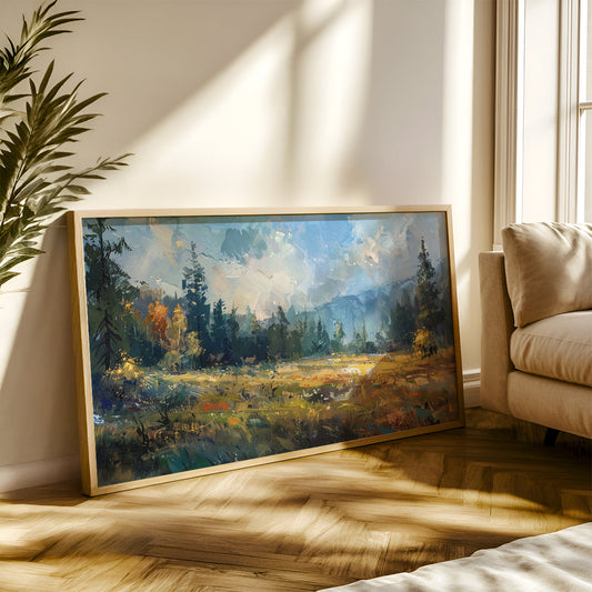 Modern Art Painting in a Lifestyle Setting