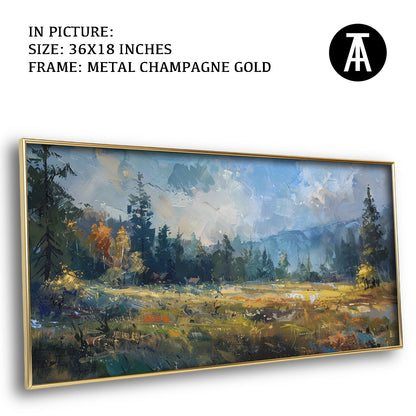 Artwork in Light Brown Frame