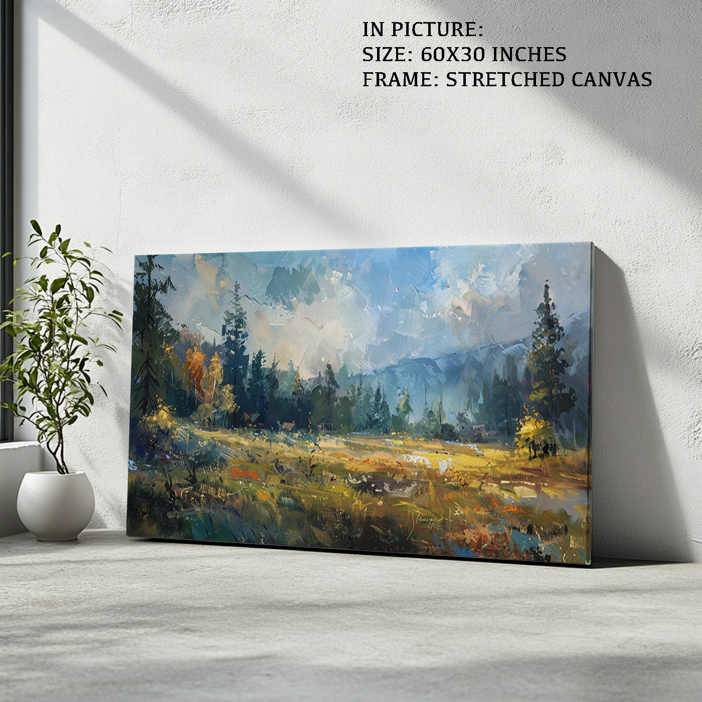 Artwork in Natural Wood Frame