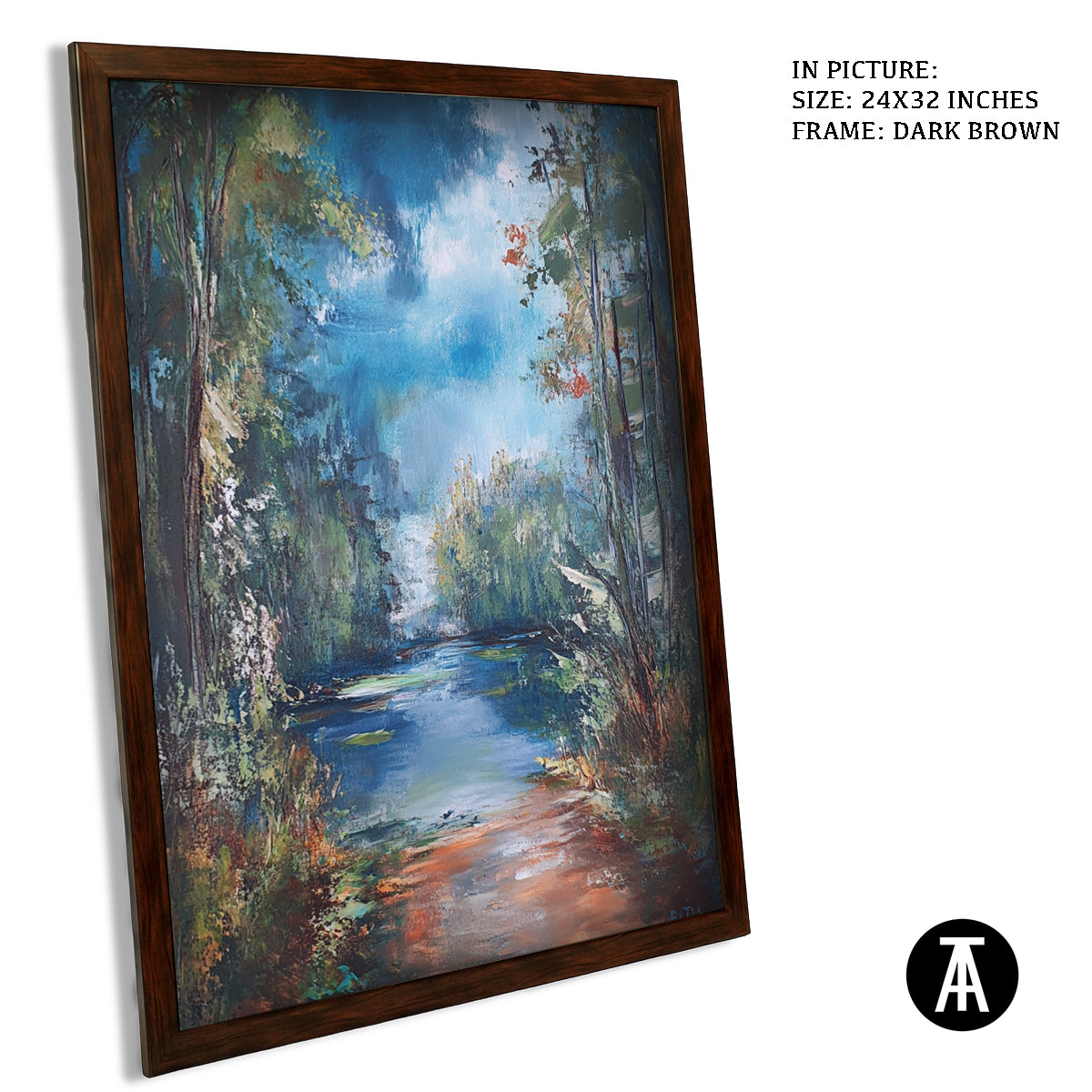Artwork in Metal Champagne Gold Frame