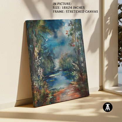 Artwork in Natural Wood Frame