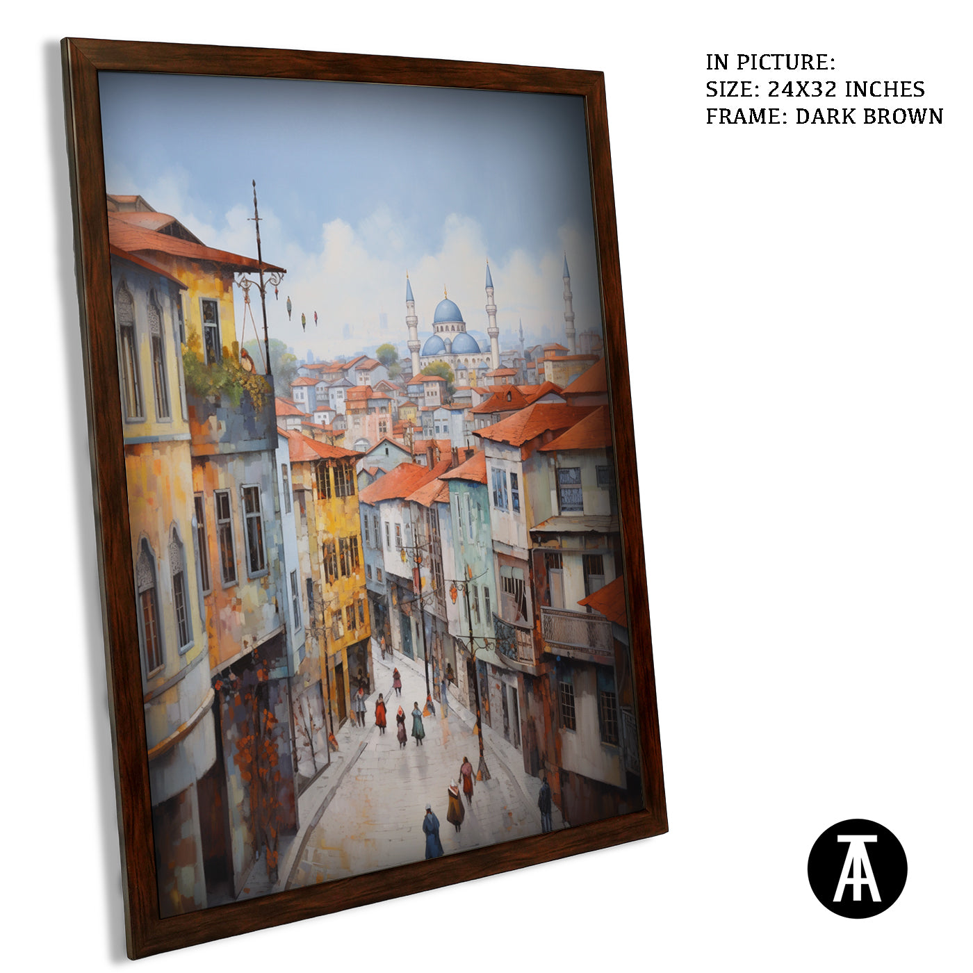 Artwork in Metal Champagne Gold Frame