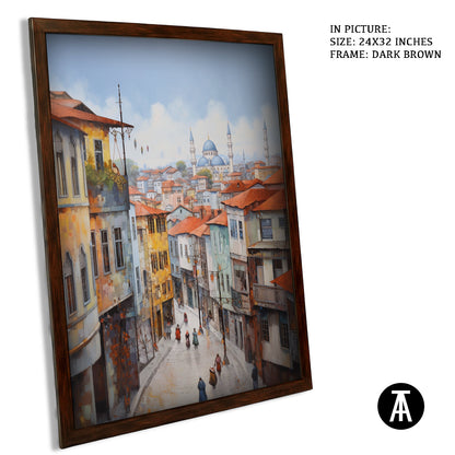 Artwork in Metal Champagne Gold Frame