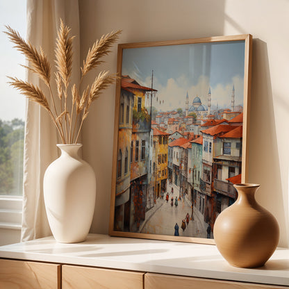 Istanbul Painting in a Lifestyle Setting