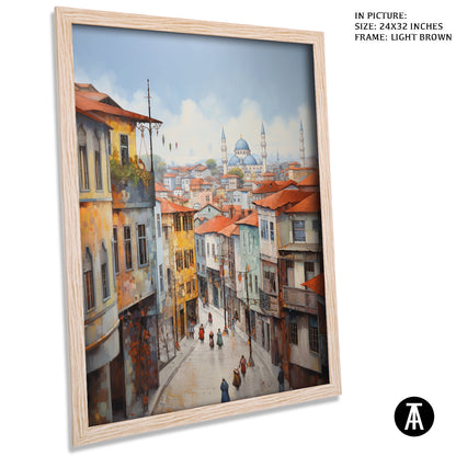 Artwork in Dark Brown Frame