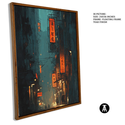 Artwork in Natural Wood Frame