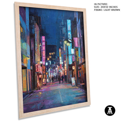 Artwork in Dark Brown Frame